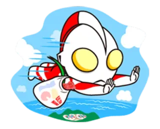 🛍 Ultraman Kartun, Terbang, Superhero, Ultraman telegram sticker