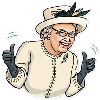The Queen telegram stickers
