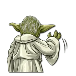 ✋ Yoda Star Wars Yoda, Star Wars, Maestro Jedi, Fantasía, Personaje whatsapp sticker