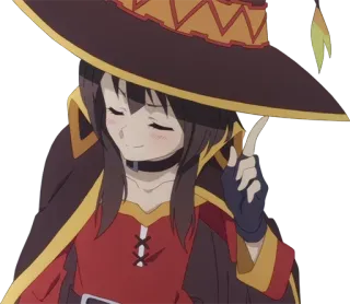 ☺ Megumin Konosuba anime, megumin, konosuba, wizard, magic, cute telegram sticker
