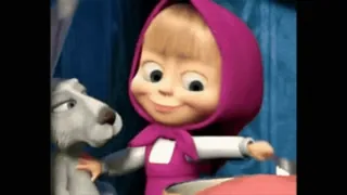 🥄 Masha Masha and the Bear Cartoon, Animation, Bär, Mädchen, Kochen, Mascha und der Bär telegram sticker