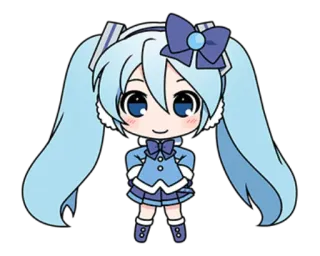 🦞 Hatsune Miku 애니메이션, 치비, 보컬로이드, 하츠네 미쿠, 귀여운, 귀여운 whatsapp sticker