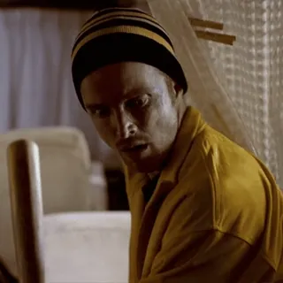 🚬 Jesse Pinkman Breaking Bad Jesse Pinkman, Breaking Bad, reaction, confused, surprised, looking around, tv series, aaron paul telegram sticker