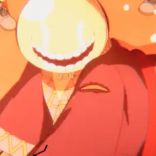 😀 Koro-sensei Assassination Classroom Anime, Professor, Monstro, Amarelo, Sorriso telegram sticker