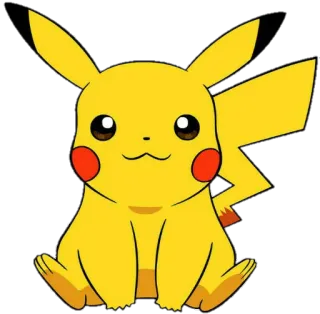 🙂 Pikachu Pokemon ปิกาจู, โปเกมอน, สีเหลือง, ไฟฟ้า, อนิเมะ telegram sticker