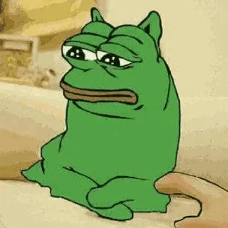🐸 Pepe the Frog 佩佩蛙, 表情包, 悲伤, 青蛙, 网络迷因, 卡通 telegram sticker
