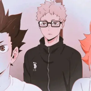 🍤 Tsukishima Kei Haikyuu!! Anime, Haikyuu, Tsukishima, Kei, Voli, Karasuno, Karakter telegram sticker