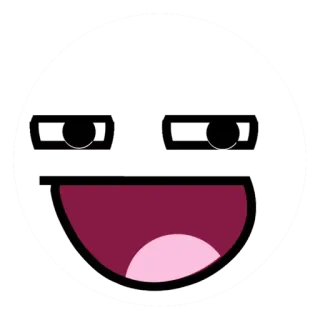 😄 emoji, cara, expresión, círculo negro telegram sticker