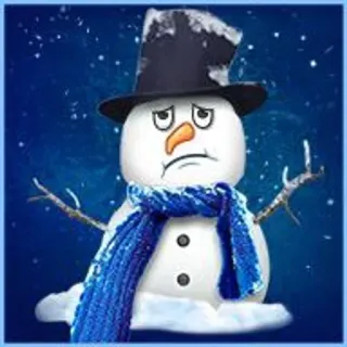 🌟 snowman, winter, snow, sad, hat, scarf telegram sticker