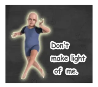 😉 Don't make light of me. child, sad, bullying, dance, serious whatsapp sticker