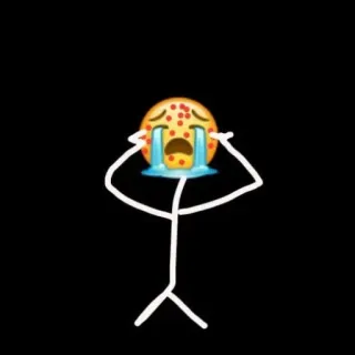 😭 piangere, emoji, triste, omino stilizzato, arrabbiato, emotivo, disperazione, frustrazione telegram sticker