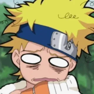 🦊 Naruto Naruto, Anime, Kreskówka, Postać, Śmieszne, Wyraz, Zszokowany telegram sticker