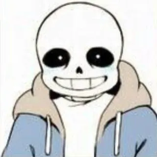 ☠️ Sans Undertale skeleton, video game, cute, smiling, hoodie telegram sticker