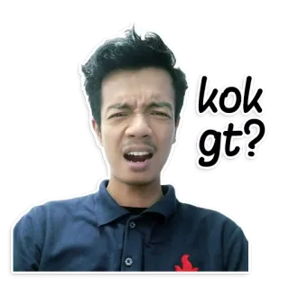😖 kok gt? adesivo, pergunta, confusão, expressão, homem, indonésio telegram sticker