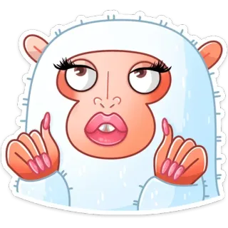 💅 Мультик, Монстр, Существо, Смешной, Милый, Глаза telegram sticker