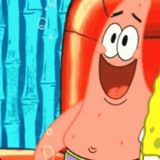 🍦 Patrick Star SpongeBob SquarePants dessin animé, animé, joyeux, étoile de mer, Nickelodeon telegram sticker