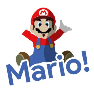 🙂 Mario Mario! Mario, Nintendo, Video game, Super Mario telegram sticker