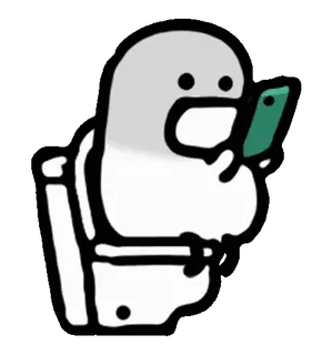 🐤 dessin animé, personnage, téléphone, autocollant whatsapp sticker