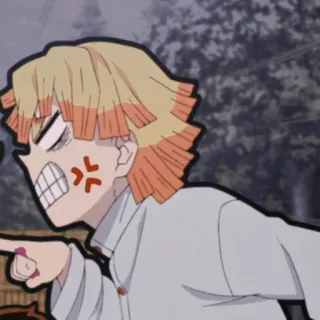 🧡 Zenitsu Agatsuma Demon Slayer Anime, Mangá, Demon Slayer, Zenitsu, Bravo, Personagem, Engraçado telegram sticker