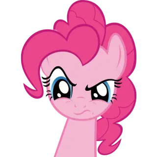 🦄 Pinkie Pie My Little Pony Dibujos animados, Pony, Pinkie Pie, Enojado telegram sticker
