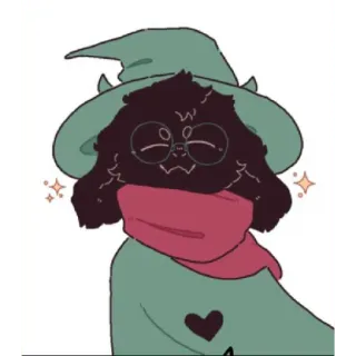✨ Ralsei Deltarune ralsei, deltarune, videojuego, mago, mono telegram sticker