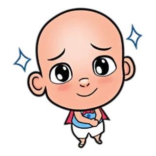 😉 Dessin animé, Mignon, Bébé, Personnage, Illustration telegram sticker