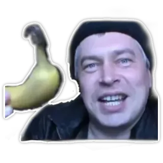 🍌 hombre, plátano, pegatina, retrato telegram sticker