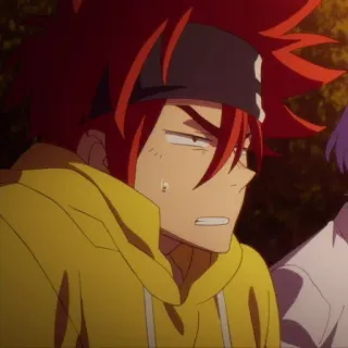 🌶 Reki Kyan SK8 the Infinity Anime, Charakter, Reki, SK8 the Infinity, rote Haare, Cartoon, Porträt telegram sticker