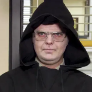 🗞 Dwight Schrute The Office dwight, schrute, Sensenmann, Kapuze, büro telegram sticker