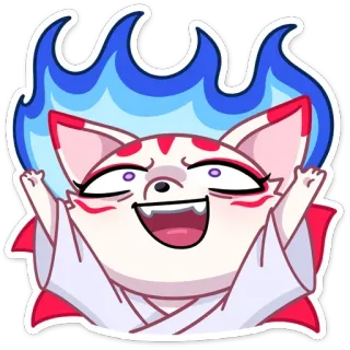 🔥 สุนัขจิ้งจอก, อนิเมะ, การ์ตูน, สติกเกอร์, น่ารัก, คาวาอิ telegram sticker