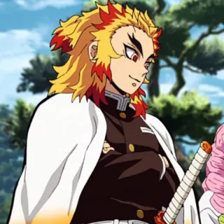 🔥 Kyojuro Rengoku Demon Slayer Аниме, Клинок, рассекающий демонов, Кёджуро Ренгоку, Ренгоку, Персонаж telegram sticker