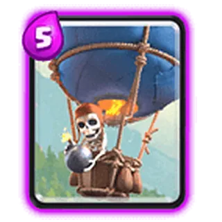 💜 Clash Royale balloon, skeleton, bomb, game, Clash Royale, fantasy telegram sticker