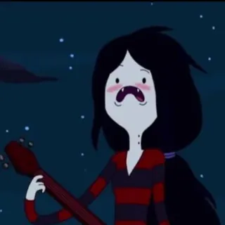 🖤 Marceline Adventure Time cartoon, vampire, guitar, Adventure Time, Marceline whatsapp sticker