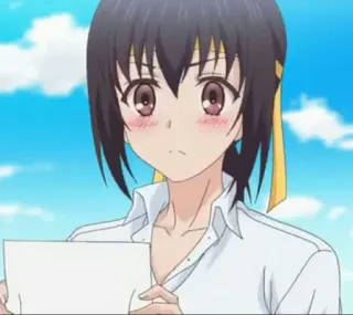 🍑 アニメ, 赤面, 可愛い, 女の子, 恥ずかしい telegram sticker