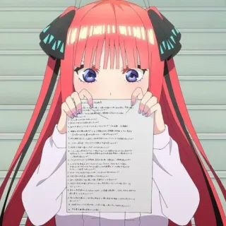 🦋 Nino Nakano The Quintessential Quintuplets Anime, Chica, Linda, Pelo Largo, Nino, Quintessential Quintuplets telegram sticker