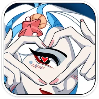 ❤️ anime, heart, character, cute, girl, cartoon whatsapp sticker