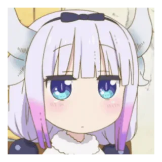 🥛 Kanna Kamui Miss Kobayashi's Dragon Maid Anime, Dragon, Kawaii, Chibi, Loli telegram sticker