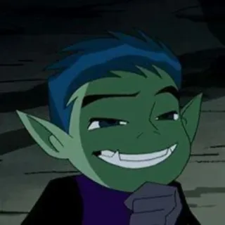 🐍 Beast Boy Teen Titans cartone animato, Teen Titans, Beast Boy, supereroe, animazione telegram sticker