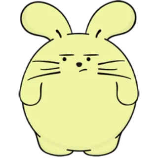 😑 Cartone animato, Animale, Coniglio, Coniglietto, Adesivo whatsapp sticker