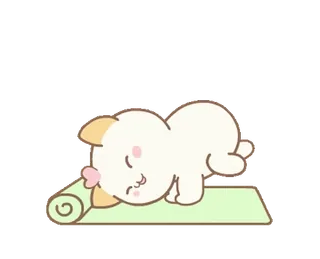 ⭐ Yoga, Hund, Niedlich, Tier, Sport, Cartoon telegram sticker
