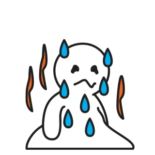 😰 sweating, melting, stress, heat, sad, exhausted, nervous telegram sticker