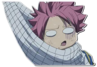 😵 Natsu Dragneel Fairy Tail anime, manga, fairy tail, natsu dragneel, scared, shocked telegram sticker