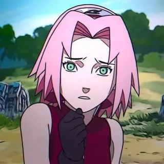 😞 Sakura Haruno Naruto Anime, Sakura, Naruto, Haruno, Sakura Haruno, Ninja, Kreskówka telegram sticker