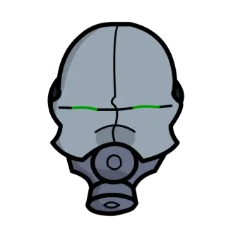 💬 cyborg, robot, mask, gas mask, futuristic, helmet telegram sticker