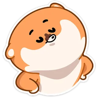 😌 햄스터, 귀여운, 동물, 애완동물, 스티커 telegram sticker
