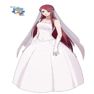 👰 Anime, Casamento, Noiva, Vestido, Mulher, Personagem, Vestido de baile whatsapp sticker