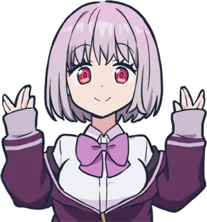 🖖 애니메이션, 소녀, 캐릭터, 귀여운, 카와이, 핑크 머리, 만화 telegram sticker