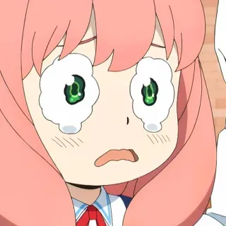 🙂 Anya Forger Spy x Family anime, chorando, triste, Spy x Family, Anya Forger, desenho animado telegram sticker