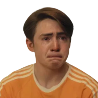 🥺 triste, llorando, molesto, adolescente, chico telegram sticker