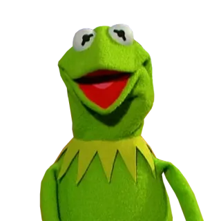 😙 Kermit Кермит, Маппет, лягушка, зеленый, кукла, Джим Хенсон whatsapp sticker